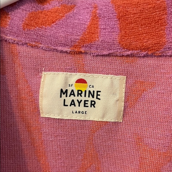 Marine Layer Terry Out Top lavender and Orange Shirt - Picture 2 of 5